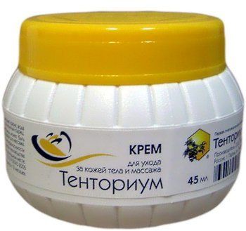 Крем  «Тенториум» можно использовать для бережного массажа больных сочленений.