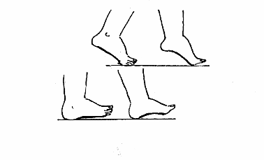 Перекатывания с носка на пятку помогают восстановлению баланса.