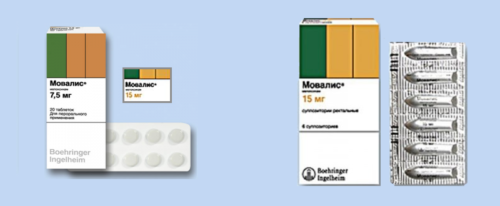 Действующее нестероидное противовоспалительное вещество препаратов Мовалис — мелоксикам (группа оксикамов)