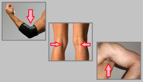 Сгиб локтя, область под коленом или подмышку мазать согревающим средством запрещено
